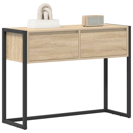 Vidaxl bijzettafel sonoma 100 x 36 x 75 cm bewerkt hout
