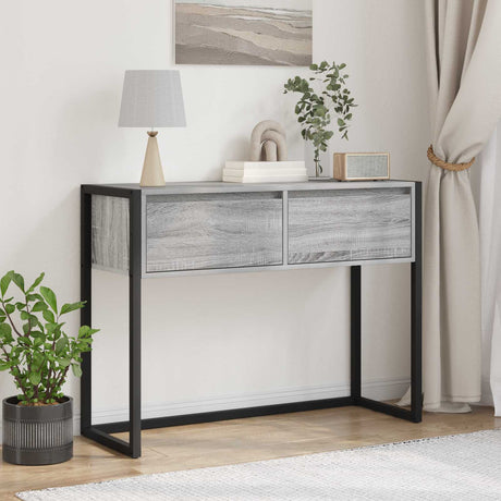 Vidaxl bijzettafel grijs sonoma 100 x 36 x 75 cm bewerkt hout