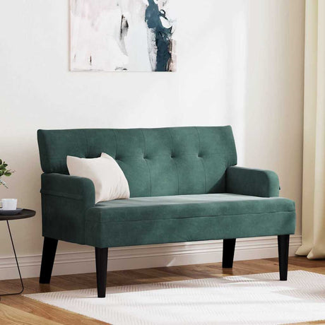 Vidaxl chesterfield bank donkergroen 112 x 65,5 x 75 cm fluweel