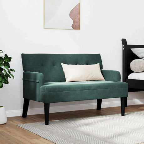 Vidaxl chesterfield bank donkergroen 112 x 65,5 x 75 cm fluweel