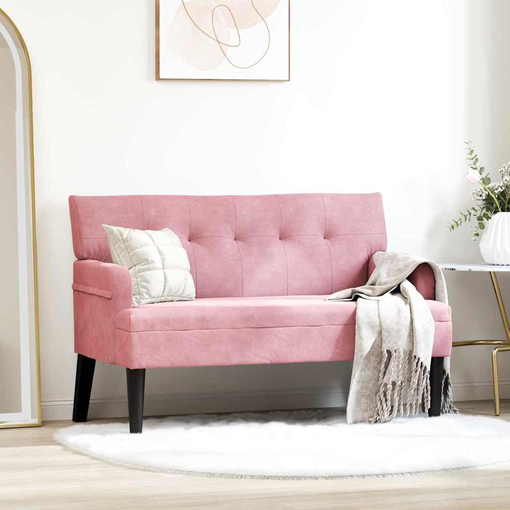 Vidaxl chesterfield bank roze 112 x 65,5 x 75 cm fluweel