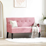 Vidaxl chesterfield bank roze 112 x 65,5 x 75 cm fluweel