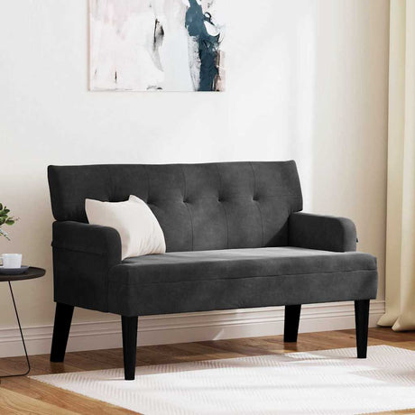 Vidaxl chesterfield bank zwart 112 x 65,5 x 75 cm fluweel