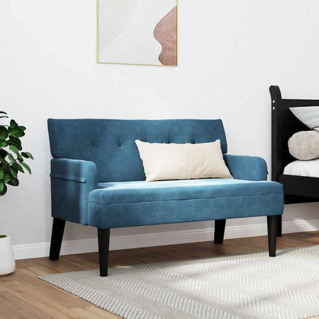 Vidaxl chesterfield bank blauw 112 x 65,5 x 75 cm fluweel