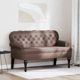 Vidaxl chesterfield bank bruin 119,5 x 64,5 x 75 cm nep leer
