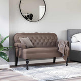 Vidaxl chesterfield bank bruin 119,5 x 64,5 x 75 cm nep leer