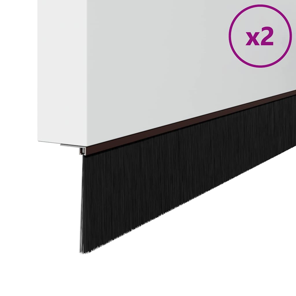 Vidaxl schroefbare deurborstelafsluitingen 2 st bruin 100 cm
