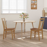 Vidaxl eetkamerstoel 2 st massief rubberhout naturel