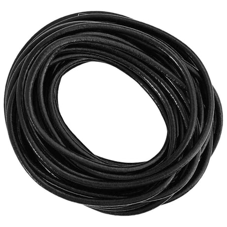 Vidaxl leren koord 1 zwart ø5 mm x 10 m leer