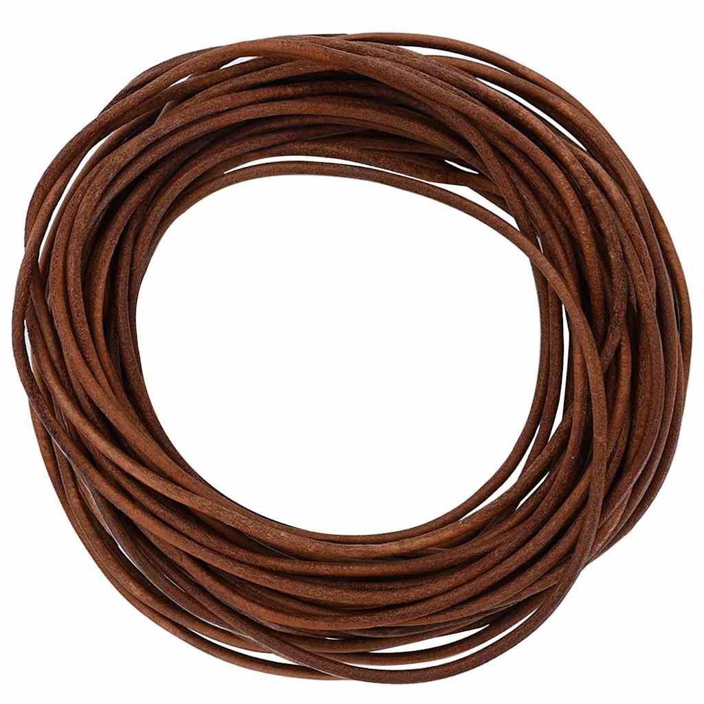 Vidaxl leren koord 1 licht bruin ø2,5 mm x 10 m leer