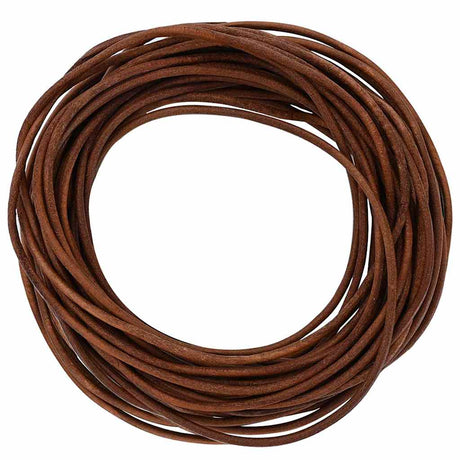 Vidaxl leren koord 1 licht bruin ø2,5 mm x 50 m leer