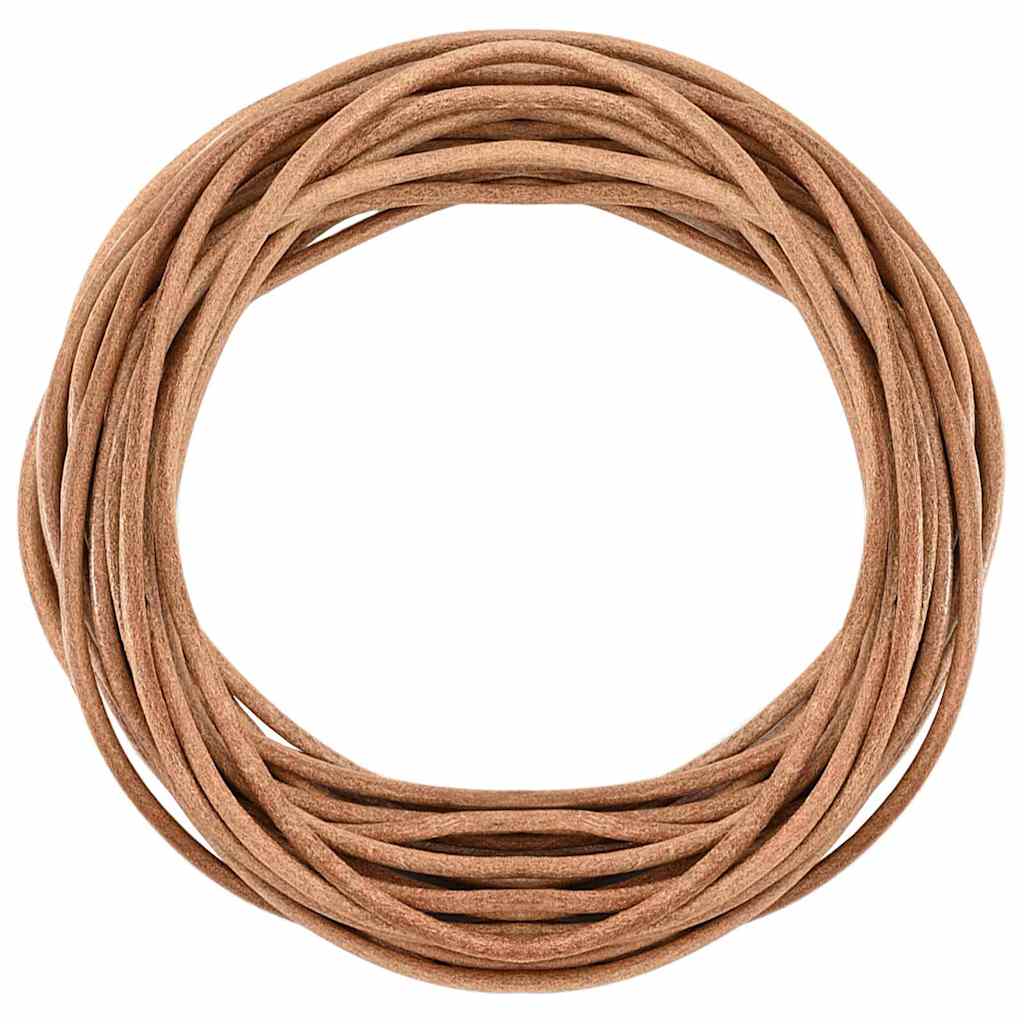 Vidaxl leren koord 1 bruin ø5 mm x 5 m leer