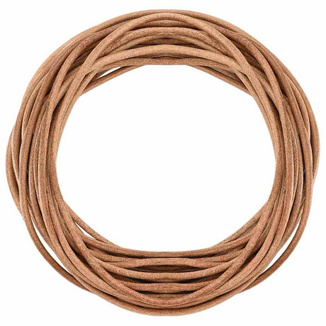 Vidaxl leren koord 1 bruin ø5 mm x 50 m leer
