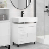 Vidaxl badkamer waskom hoogglans wit 60 x 35 x 60 cm bewerkt hout