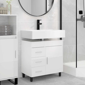 Vidaxl badkamer waskom hoogglans wit 60 x 35 x 60 cm bewerkt hout