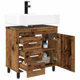 Vidaxl badkamer waskom oud hout 60 x 35 x 60 cm bewerkt hout