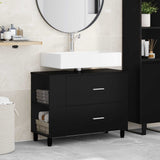 Vidaxl badkamer waskom zwart 80 x 35 x 60 cm bewerkt hout