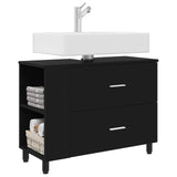 Vidaxl badkamer waskom zwart 80 x 35 x 60 cm bewerkt hout