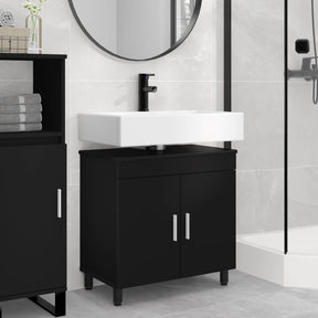 Vidaxl badkamer waskom zwart 60 x 35 x 60 cm bewerkt hout