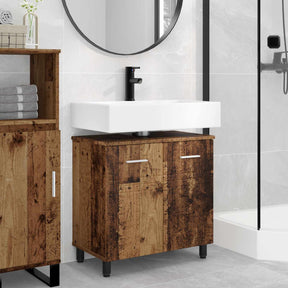 Vidaxl badkamer waskom oud hout 60 x 35 x 60 cm bewerkt hout