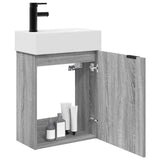 Vidaxl badkamermeubel met kraan grijs sonoma 45,5 x 22,5 x 84 cm