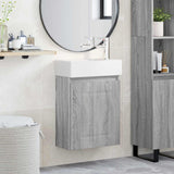 Vidaxl badkamermeubel met kraan grijs sonoma 45,5 x 22,5 x 84 cm
