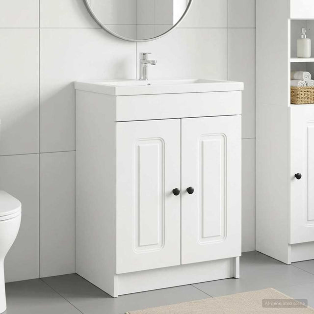 Vidaxl badkamer onder wastafel kast wit 56 x 37,5 x 81 cm bewerkt hout