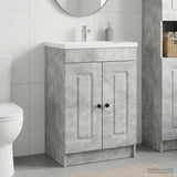 Vidaxl badkamer onder wastafel kast betongrijs 56 x 37,5 x 81 cm
