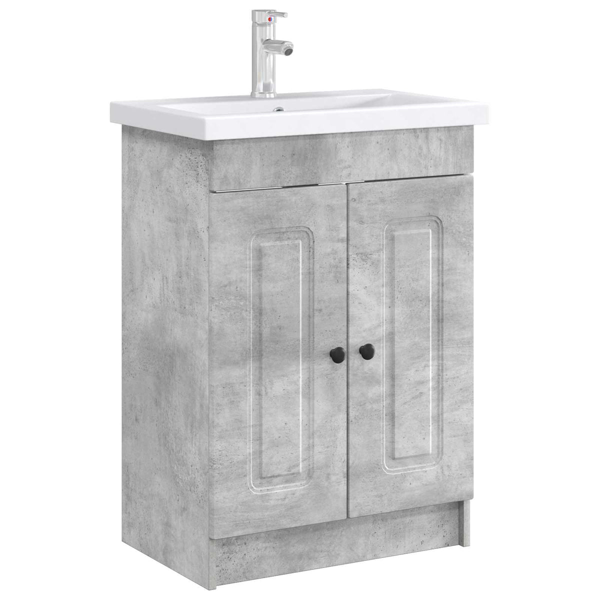 Vidaxl badkamer onder wastafel kast betongrijs 56 x 37,5 x 81 cm