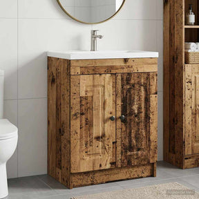 Vidaxl badkamer onder wastafel kast oud hout 56 x 37,5 x 81 cm