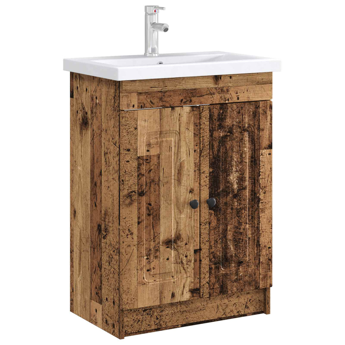 Vidaxl badkamer onder wastafel kast oud hout 56 x 37,5 x 81 cm