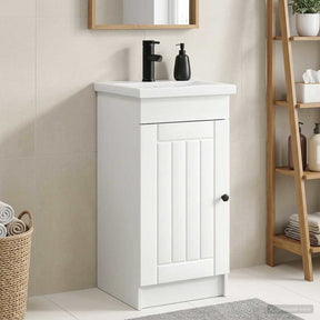Vidaxl badkamermeubel met wasbak wit 42 x 40 x 84,5 cm bewerkt hout
