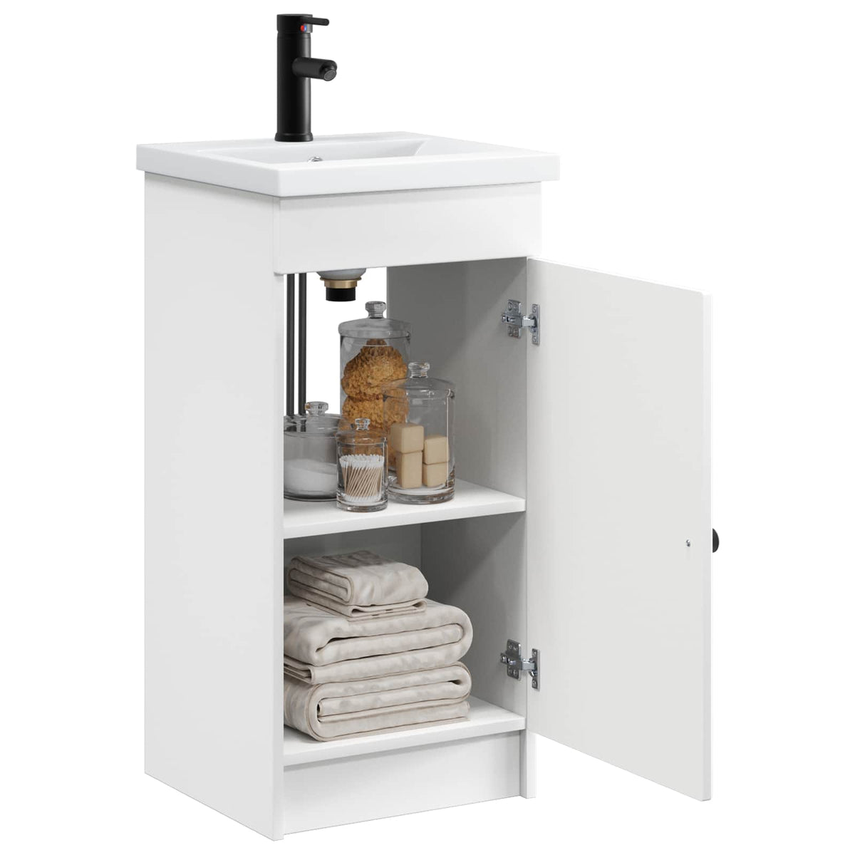 Vidaxl badkamermeubel met wasbak wit 42 x 40 x 84,5 cm bewerkt hout