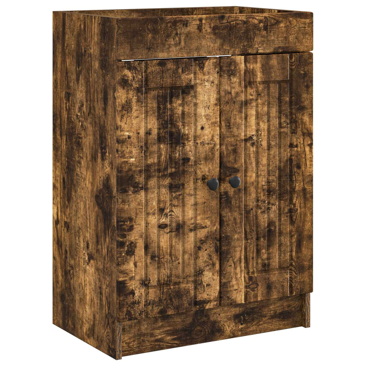 Vidaxl badkamer onder wastafel kast gerookt eiken 78,5 x 37,5 x 81 cm