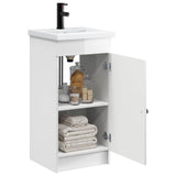 Vidaxl badkamermeubel met wasbak hoogglans wit 42 x 40 x 84,5 cm