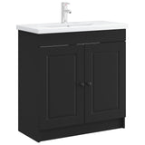 Vidaxl badkamer onder wastafel kast zwart 56 x 37,5 x 81 cm