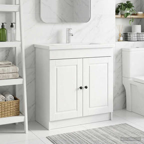 Vidaxl badkamer onder wastafel kast wit 78,5 x 37,5 x 81 cm