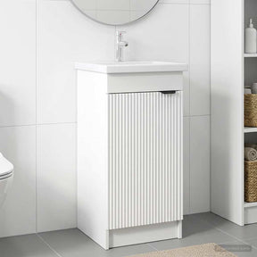 Vidaxl badkamermeubel met wasbak wit 42 x 40 x 84,5 cm bewerkt hout