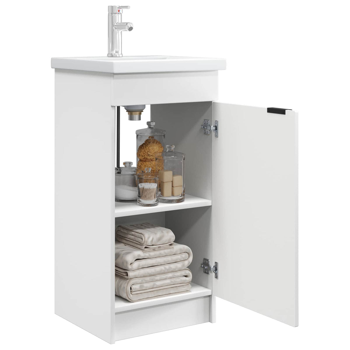 Vidaxl badkamermeubel met wasbak wit 42 x 40 x 84,5 cm bewerkt hout