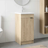 Vidaxl badkamermeubel met wasbak sonoma eiken 42 x 40 x 84,5 cm