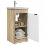 Vidaxl badkamermeubel met wasbak sonoma eiken 42 x 40 x 84,5 cm