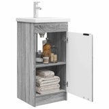 Vidaxl badkamermeubel met wasbak grijs sonoma 42 x 40 x 84,5 cm