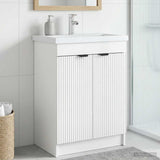 Vidaxl badkamer onder wastafel kast hoogglans wit 78,5 x 37,5 x 81 cm