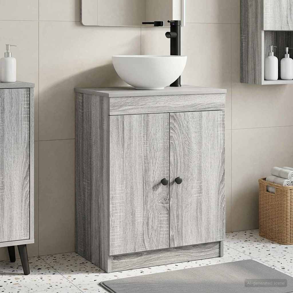 Vidaxl badkamermeubel met wasbak grijs sonoma 54 x 35 x 83 cm