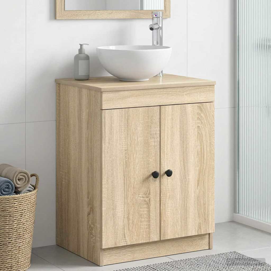 Vidaxl badkamerkast sonoma eiken 54 x 41 x 70 cm bewerkt hout