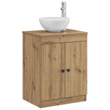 Vidaxl badkamerkast artisanaal eiken 54 x 41 x 70 cm bewerkt hout