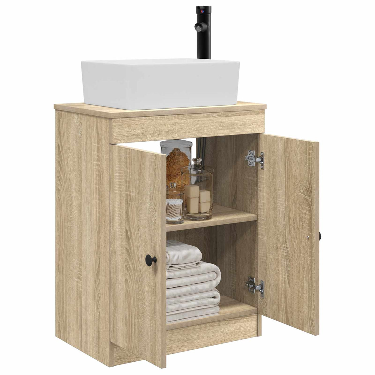 Vidaxl badkamermeubel met wasbak sonoma eiken 54 x 35 x 83 cm