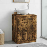 Vidaxl badkamerkast gerookt eiken 54 x 41 x 70 cm bewerkt hout