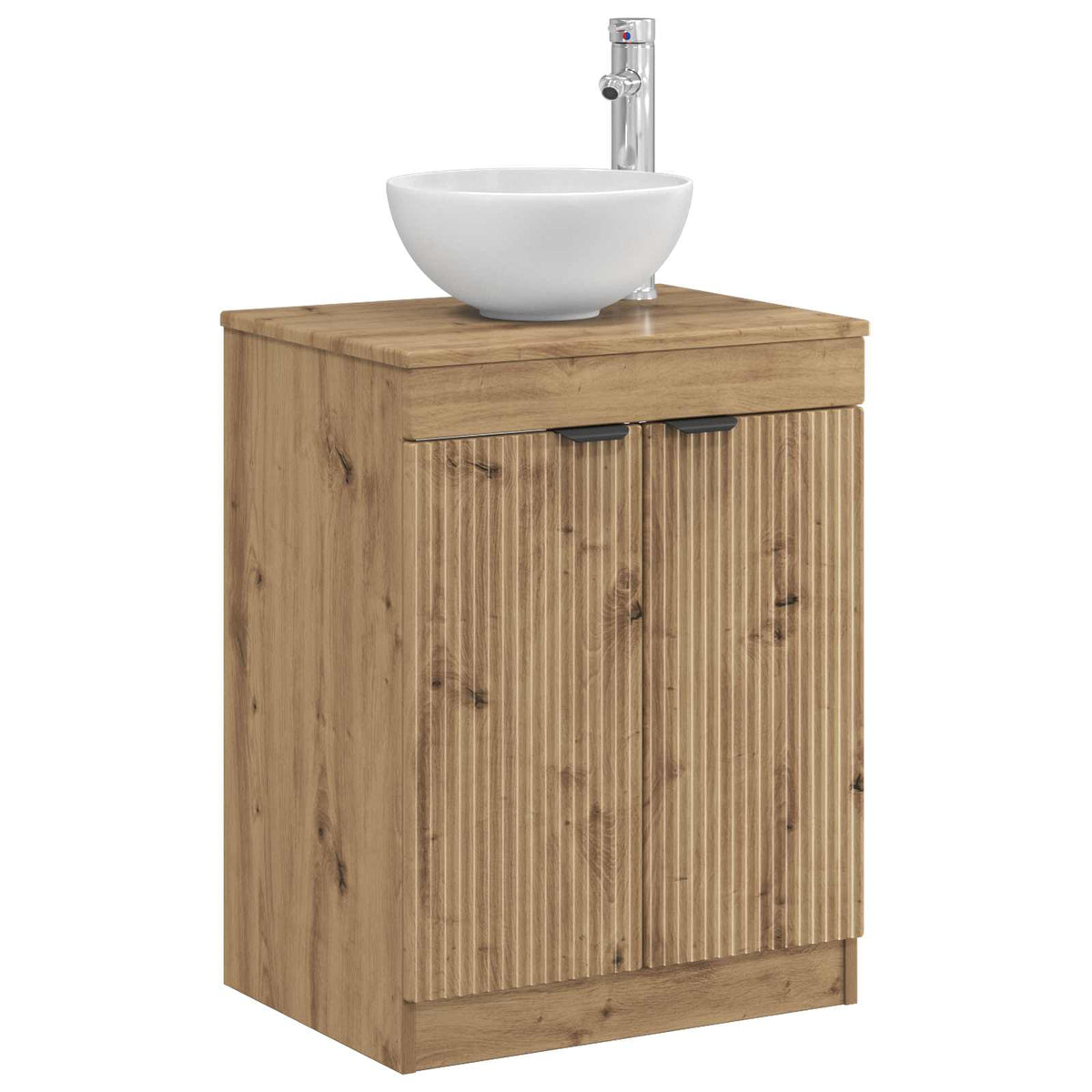 Vidaxl badkamerkast artisanaal eiken 54 x 41 x 70 cm bewerkt hout