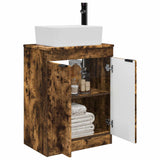 Vidaxl badkamermeubel met wasbak gerookt eiken 54 x 35 x 83 cm
